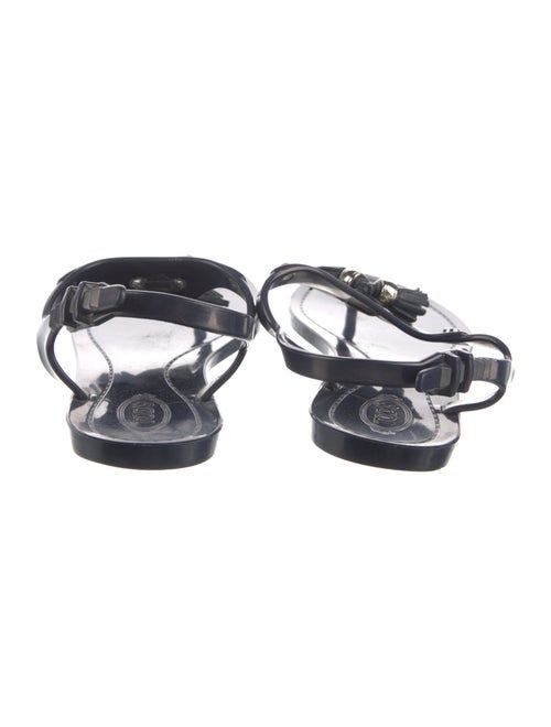 Tod's Rubber Tassel Accents T-Strap Sandals
