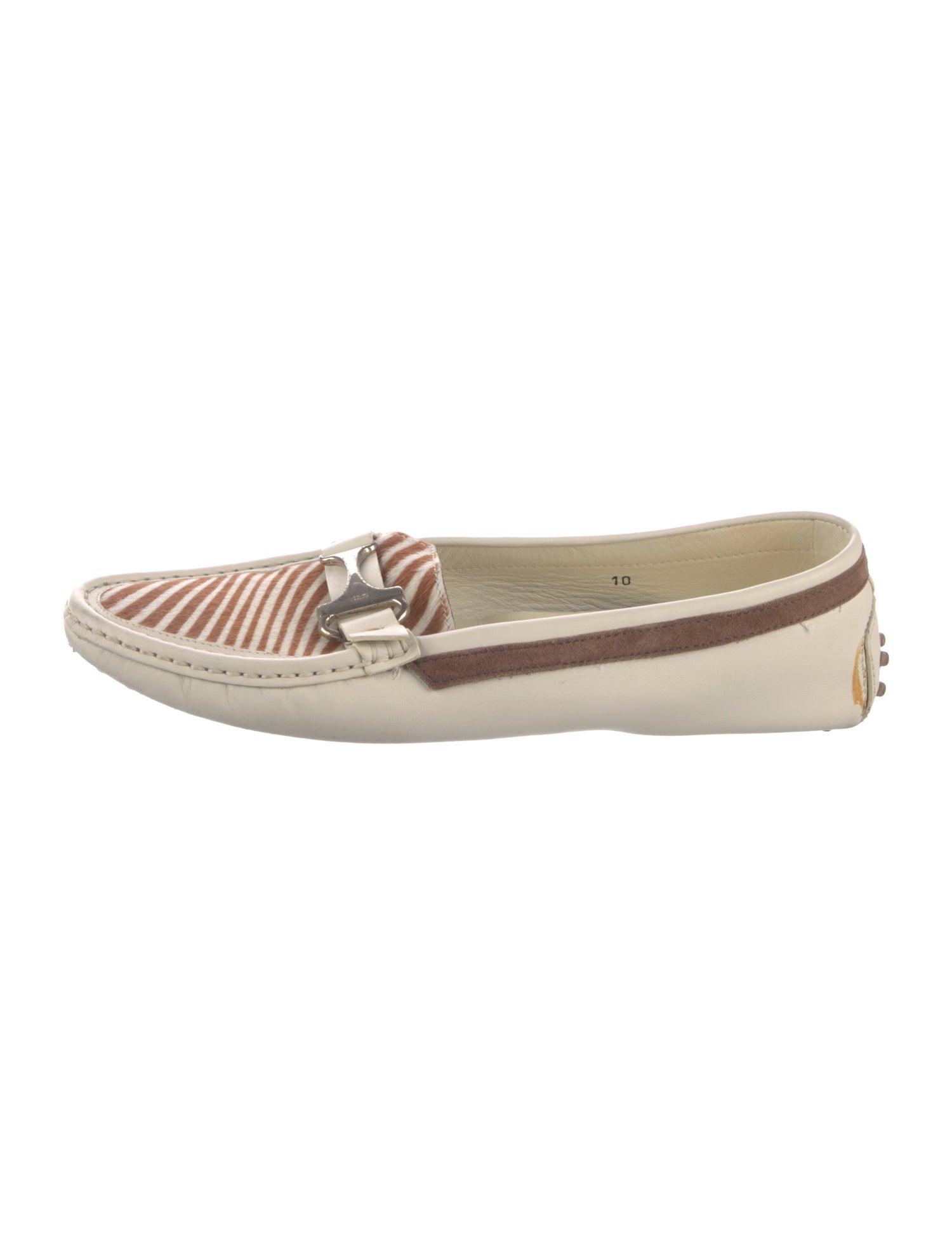 Tod's Patent Leather Striped Loafers