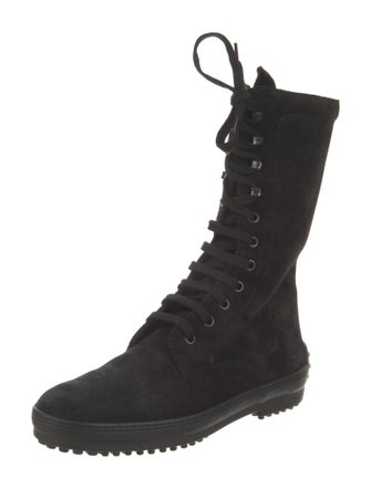 Tod's Suede Combat Boots