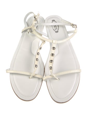 Tod's Leather T-Strap Sandals