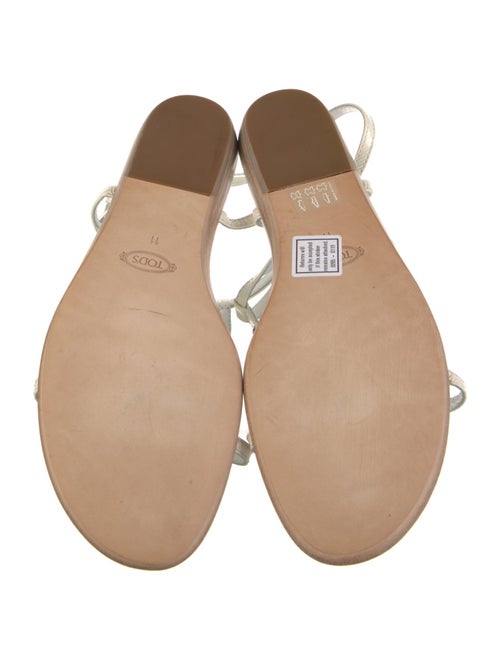 Tod's Leather T-Strap Sandals