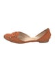 Tod's Suede Whipstitch Trim D'Orsay Flats