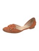 Tod's Suede Whipstitch Trim D'Orsay Flats