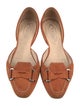 Tod's Suede Whipstitch Trim D'Orsay Flats
