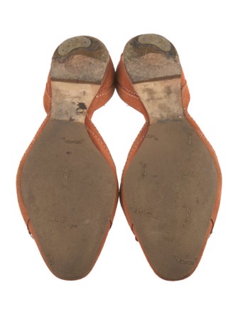 Tod's Suede Whipstitch Trim D'Orsay Flats