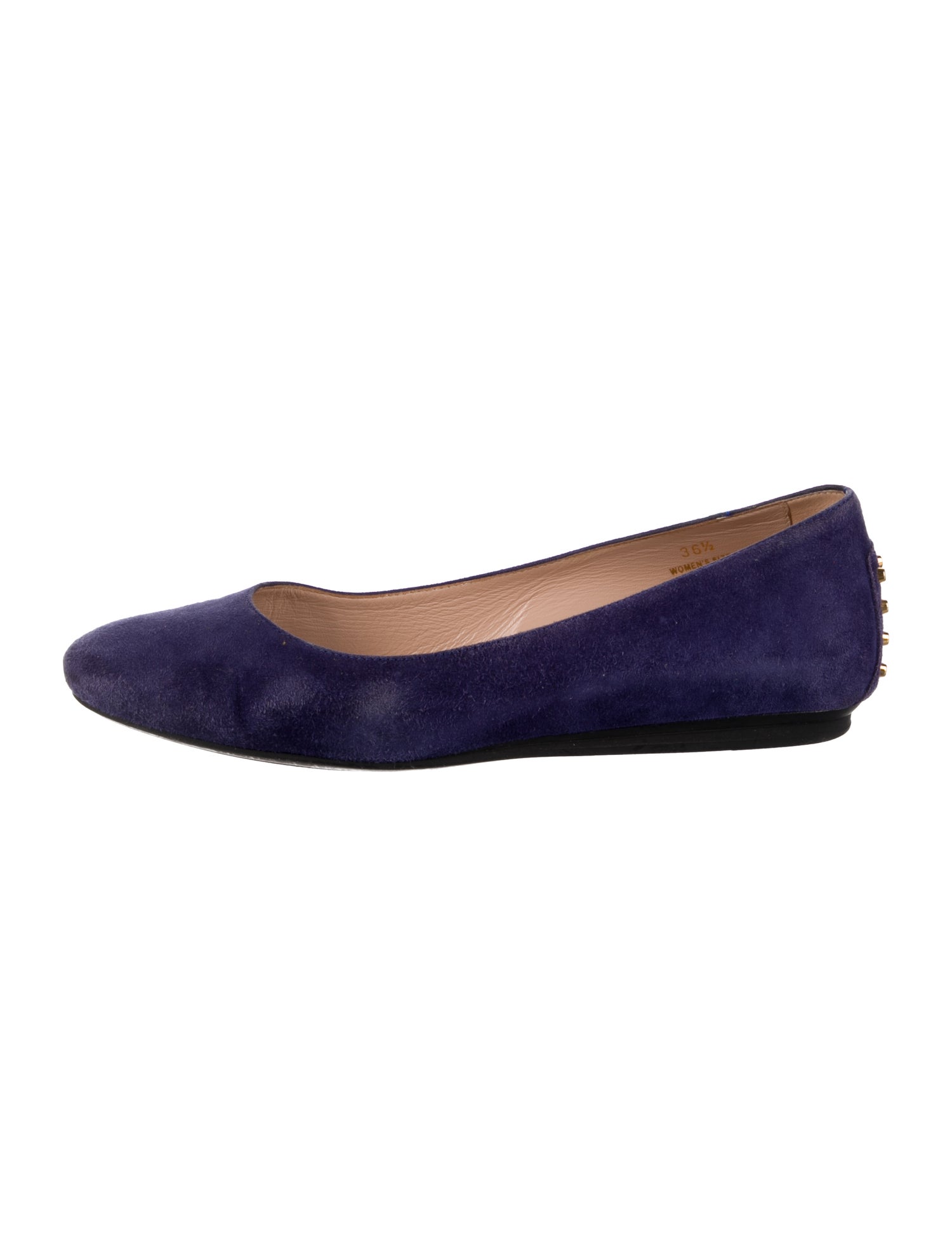Tod's Suede Studded Accents Ballet Flats