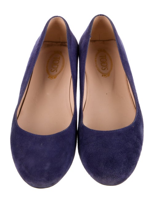 Tod's Suede Studded Accents Ballet Flats