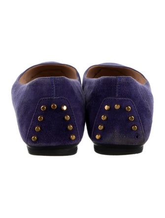 Tod's Suede Studded Accents Ballet Flats