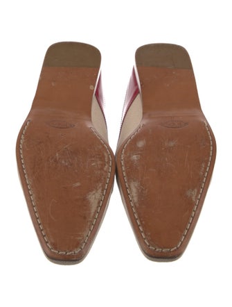 Tod's Canvas Colorblock Pattern Mules