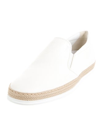 Tod's Leather Braided Accents Espadrille Sneakers