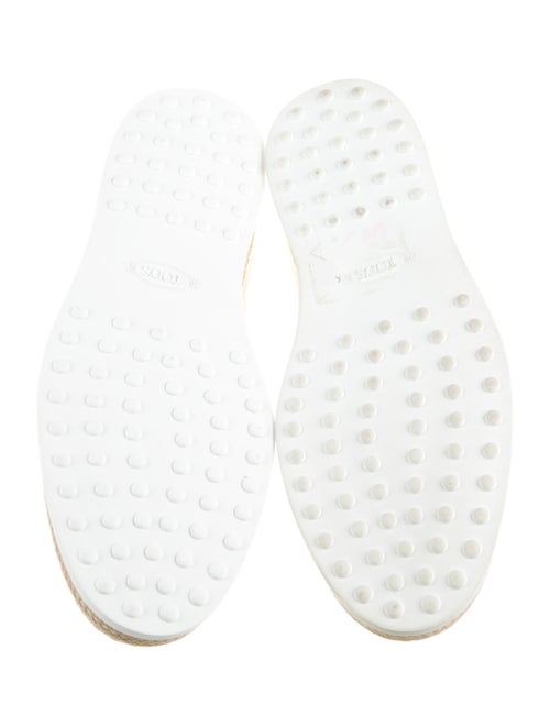 Tod's Leather Braided Accents Espadrille Sneakers