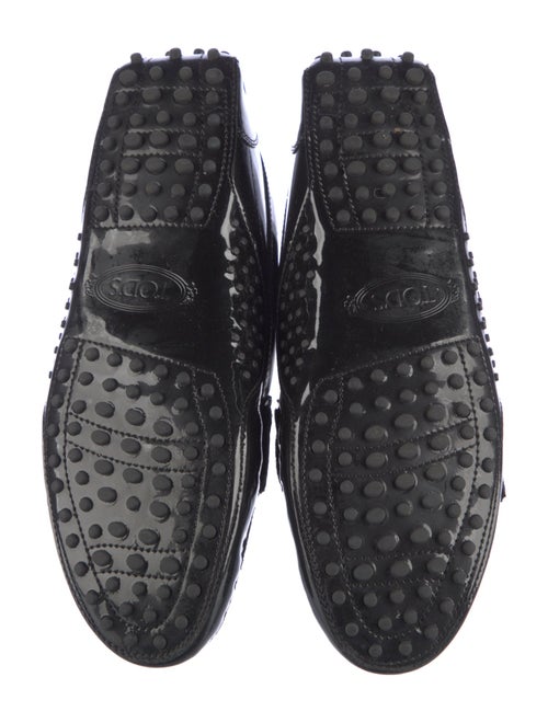 Tod's Patent Leather Whipstitch Trim Loafers