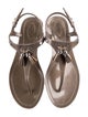 Tod's PVC Tassel Accents T-Strap Sandals