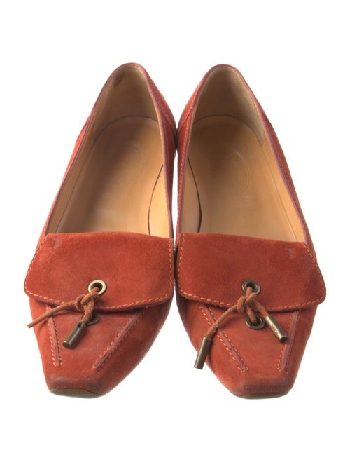 Tod's Suede Bow Accents Loafers