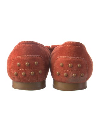 Tod's Suede Bow Accents Loafers