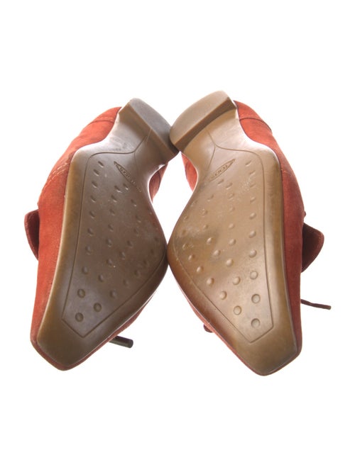 Tod's Suede Bow Accents Loafers