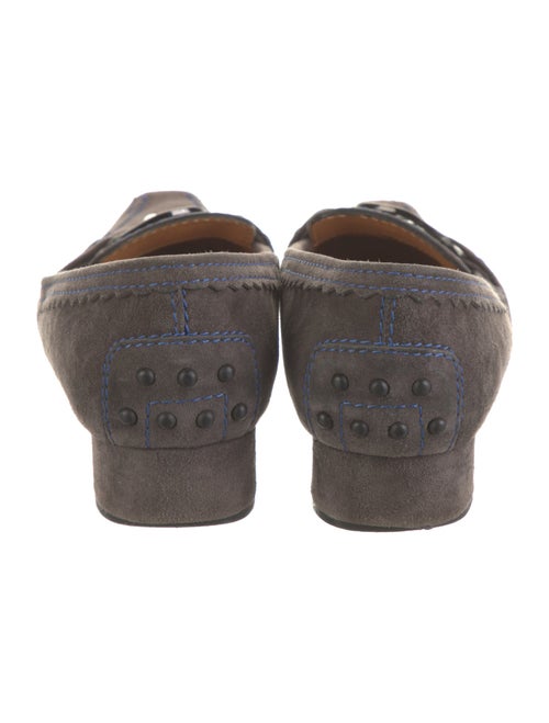 Tod's Suede Whipstitch Trim Pumps