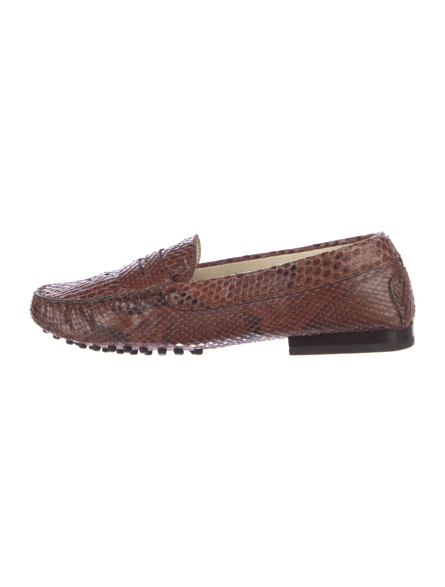 Tod's Snakeskin Animal Print Loafers