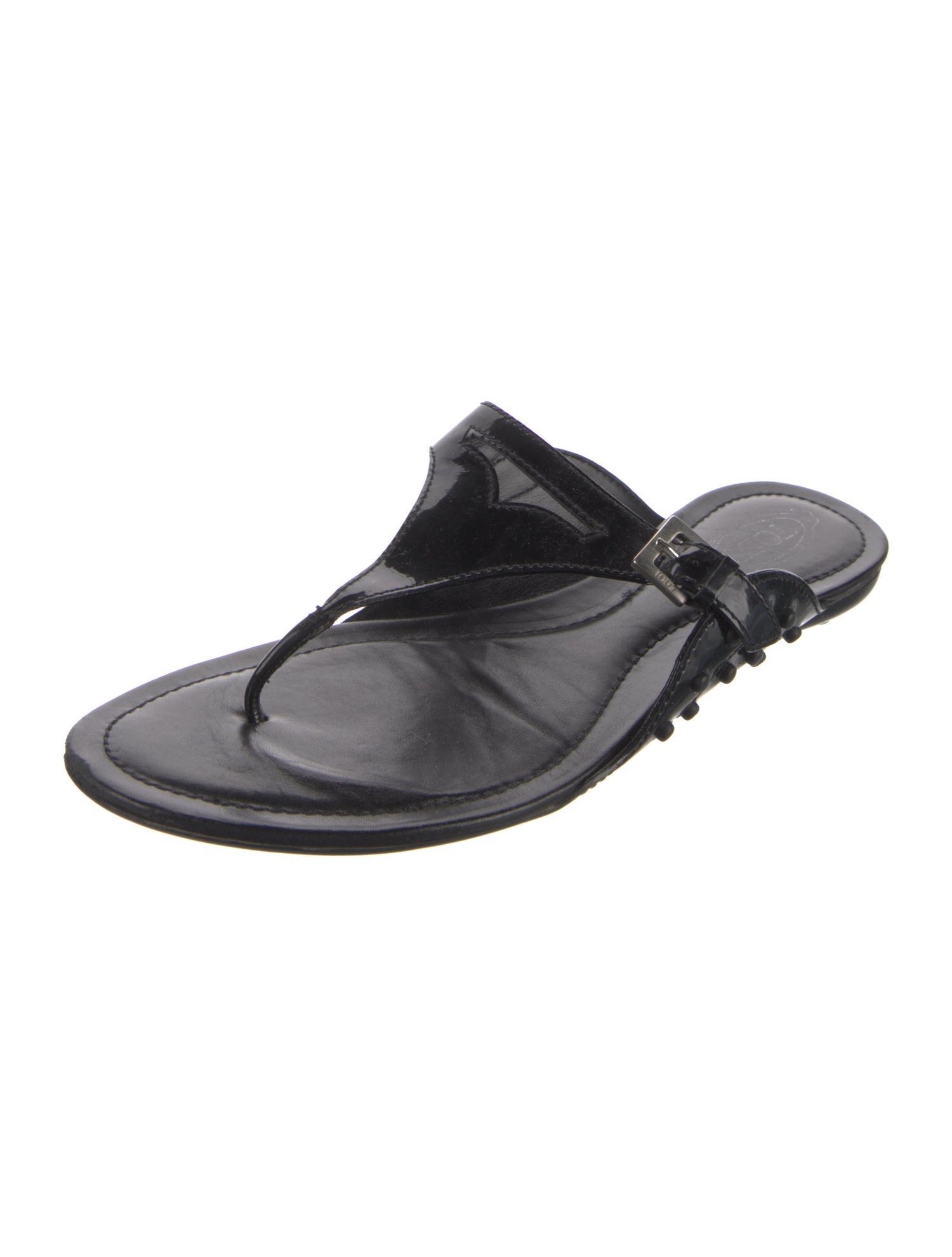 Tod's Leather T-Strap Sandals