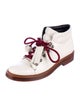 Tod's Leather Colorblock Pattern Lace-Up Boots