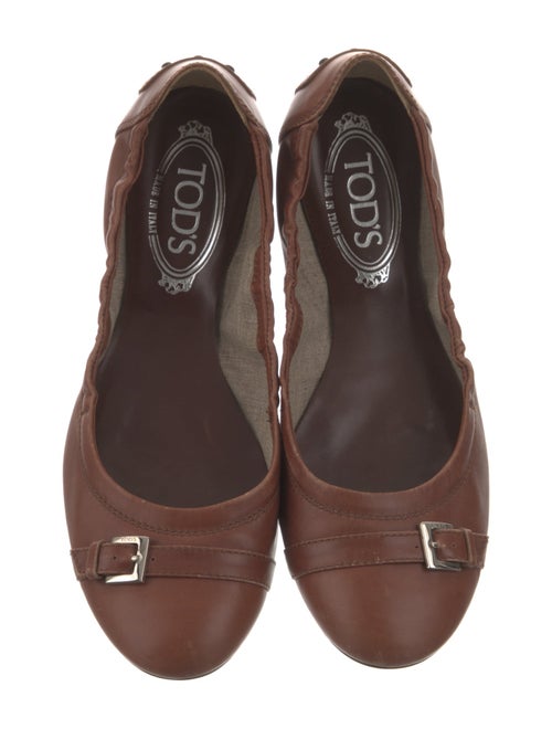 Tod's Leather Leather Trim Embellishment Ballet Flats