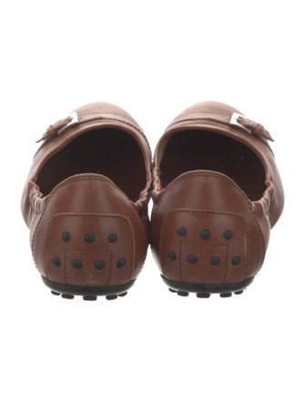 Tod's Leather Leather Trim Embellishment Ballet Flats