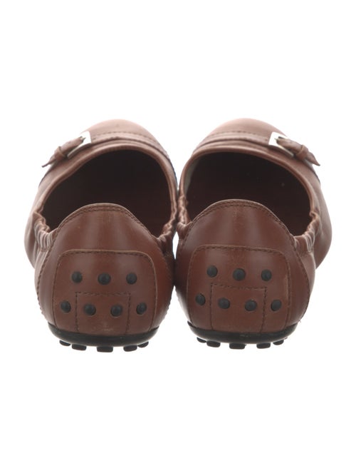 Tod's Leather Leather Trim Embellishment Ballet Flats