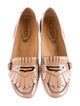 Tod's Patent Leather Fringe Trim Accent Loafers