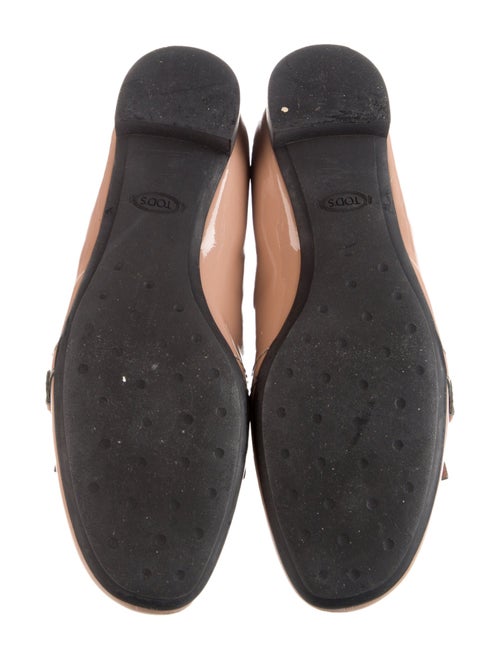 Tod's Patent Leather Fringe Trim Accent Loafers