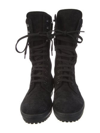 Tod's Suede Combat Boots
