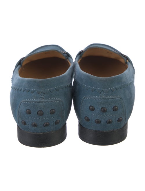 Tod's Suede Crystal Embellishments Loafers
