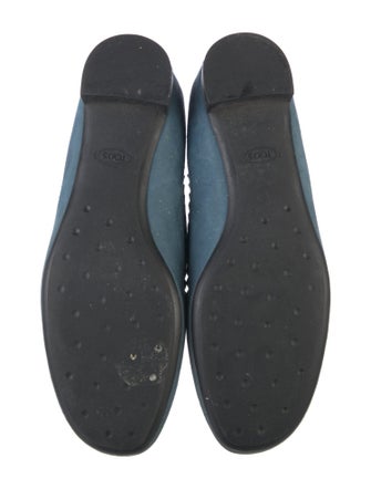 Tod's Suede Crystal Embellishments Loafers