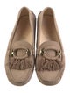 Tod's Suede Fringe Trim Accent Loafers