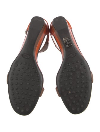 Tod's Leather Slingback Sandals