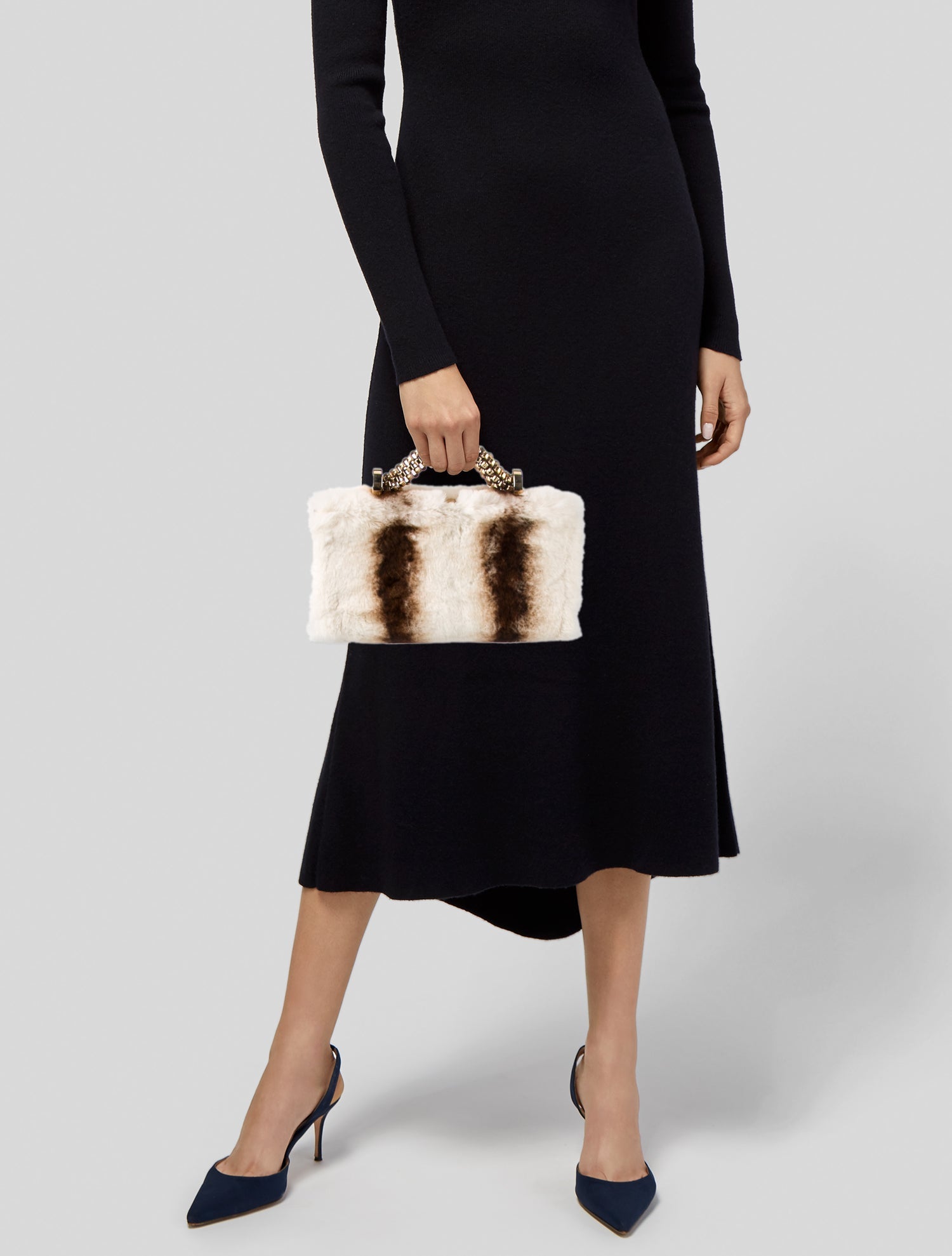 Tod's Fur Top Handle Bag