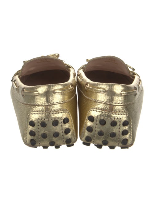Tod's Leather Bow Accents Loafers