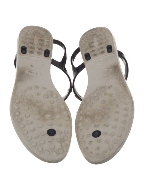 Tod's Rubber Tassel Accents T-Strap Sandals