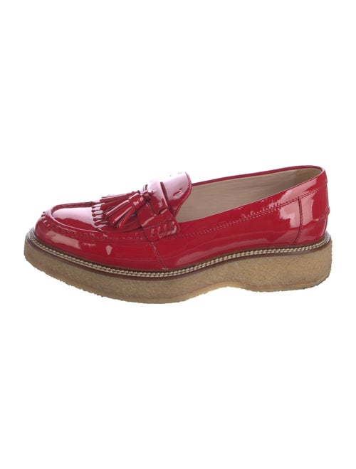 Tod's Patent Leather Tassel Accents Loafers