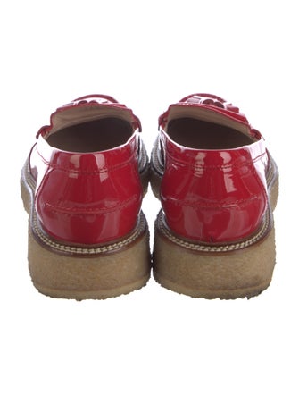 Tod's Patent Leather Tassel Accents Loafers