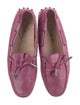 Tod's Leather Bow Accents Loafers