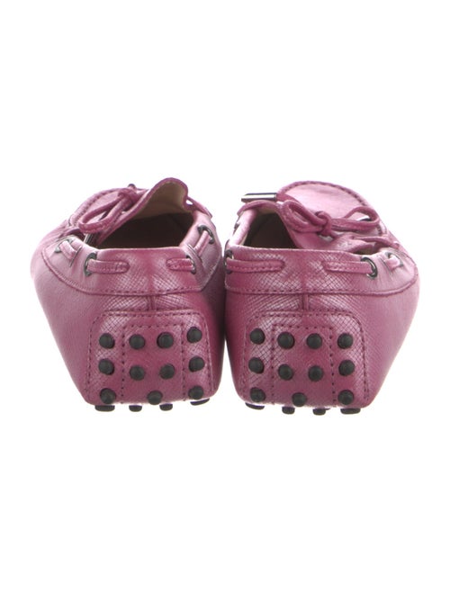 Tod's Leather Bow Accents Loafers