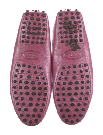 Tod's Leather Bow Accents Loafers