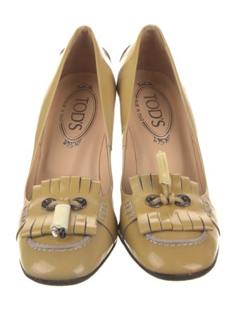 Tod's Patent Leather Bow Accents Pumps