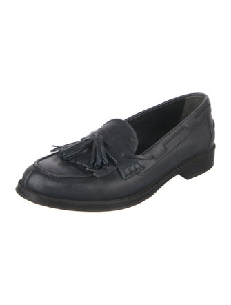 Tod's Leather Tassel Accents Loafers