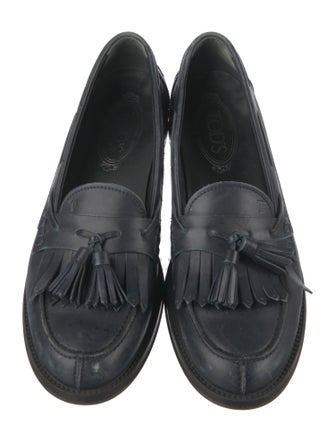 Tod's Leather Tassel Accents Loafers