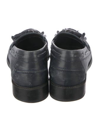 Tod's Leather Tassel Accents Loafers