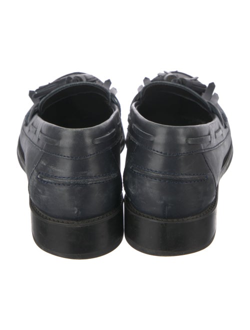 Tod's Leather Tassel Accents Loafers