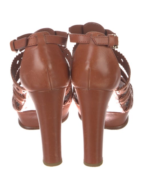 Tod's Leather Lasercut Accents Gladiator Sandals