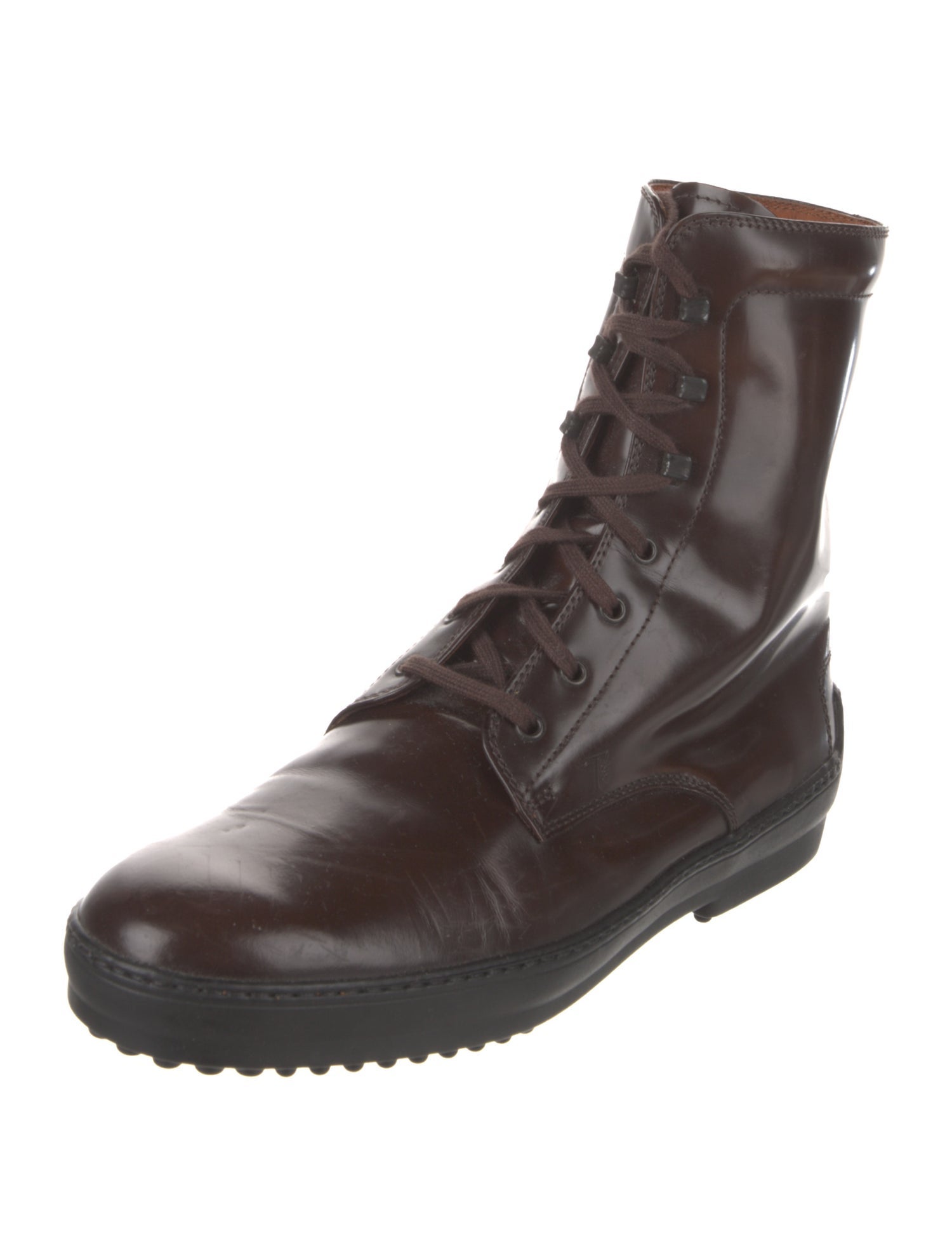 Tod's Leather Combat Boots