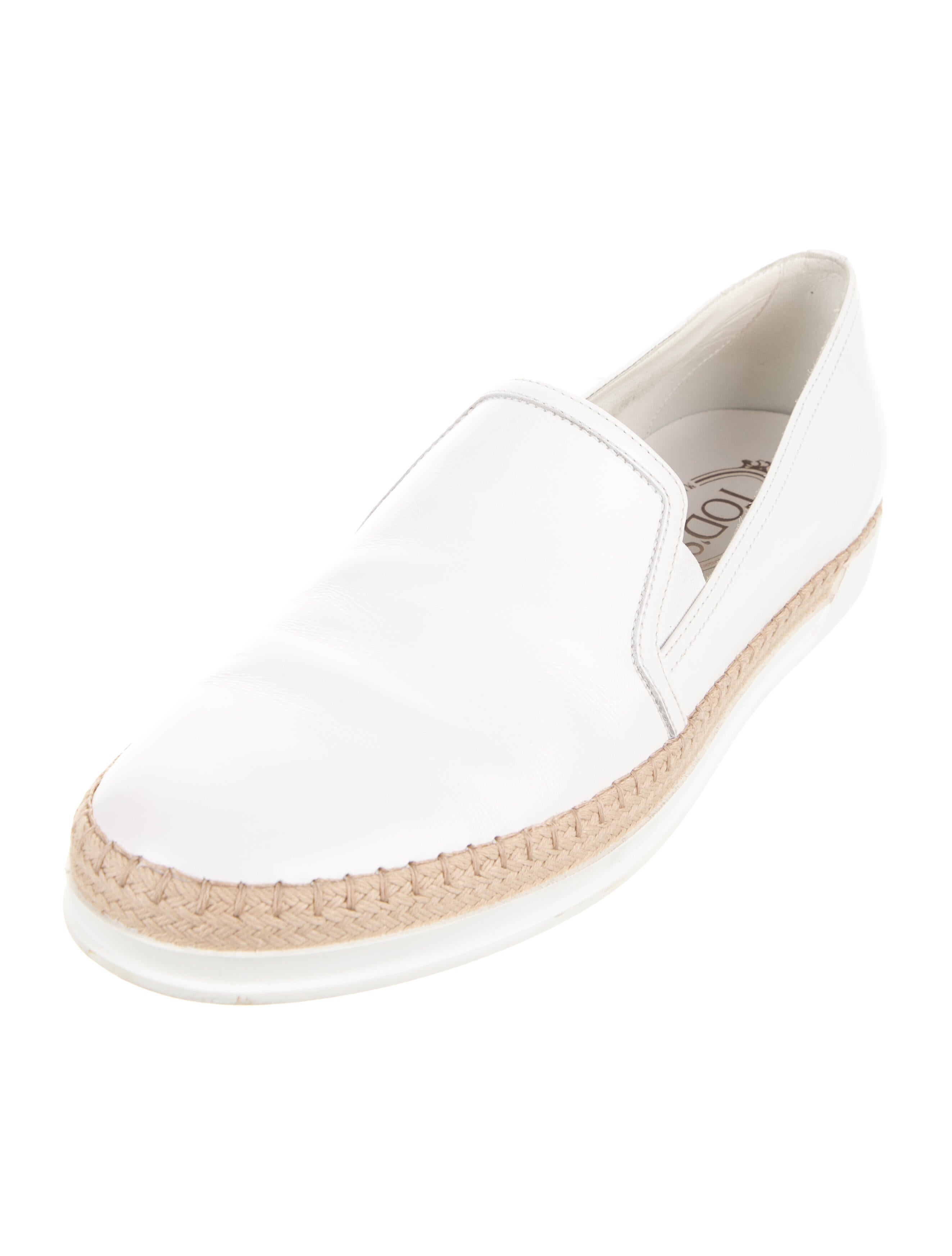 Tod's Leather Braided Accents Espadrille Sneakers